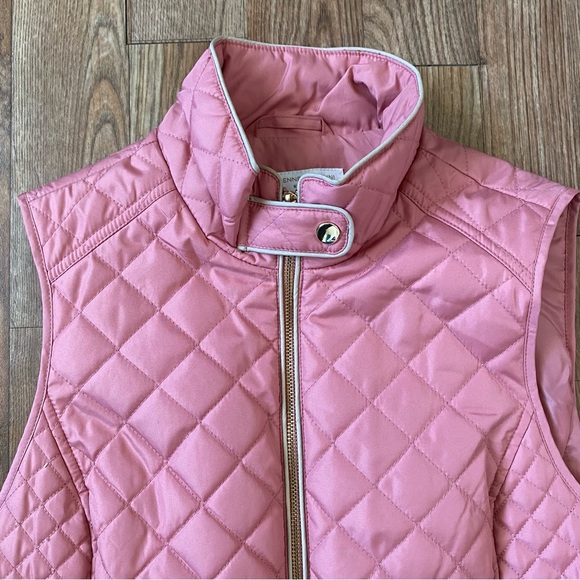 Adrienne Vittadini Quilted Vest Dusty Rose / Gold Size Medium EUC - Picture 3 of 13